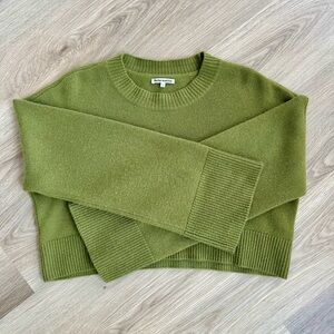 Reformation Cropped Cashmere Sweater with Flared Sleeves